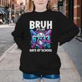 Bruh It's My 67 33 Days Of School Baseball 100 Days Smarter Youth Crewneck Sweatshirt