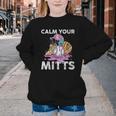 Calm Your Mitts Baseball Ice Cream Drip Crossed Bats Sport Youth Crewneck Sweatshirt Calm Your Mitts Baseball Ice Cream Drip Crossed Bats Sport Youth Crewneck Sweatshirt