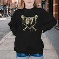 Camo Baseball Ice Cream Drip Number 67 Player 67th Birthday Youth Crewneck Sweatshirt
