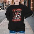 Catchers Are Built Different Baseball Catcher Youth Crewneck Sweatshirt