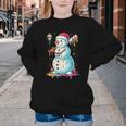 Christmas Baseball Snowman Drip For Boys Men Girls Women Youth Crewneck Sweatshirt