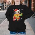 Christmas Gingerbread Man Baseball Player Catcher Youth Crewneck Sweatshirt