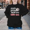Crazy Proud Soccer Baseball Player Mom Ball Mother Youth Crewneck Sweatshirt