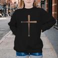 Cross Baseball Bats Christian Faith Sports Coach Pitcher Youth Crewneck Sweatshirt Cross Baseball Bats Christian Faith Sports Coach Pitcher Youth Crewneck Sweatshirt