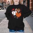 Cute Heart Baseball Basketball Football Valentine Boy Men Youth Crewneck Sweatshirt