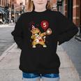 Dabbing Cool Cat Baseball 5th Birthday Youth Crewneck Sweatshirt Dabbing Cool Cat Baseball 5th Birthday Youth Crewneck Sweatshirt