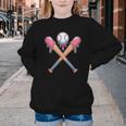 Dripping Pink Baseball Crossed Bats Summer Youth Crewneck Sweatshirt Dripping Pink Baseball Crossed Bats Summer Youth Crewneck Sweatshirt