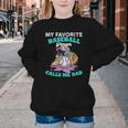 My Favorite Baseball Player Calls Me Dad Ice Cream Drip Youth Crewneck Sweatshirt My Favorite Baseball Player Calls Me Dad Ice Cream Drip Youth Crewneck Sweatshirt