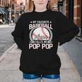 My Favorite Baseball Player Calls Me Pop Pop Youth Crewneck Sweatshirt My Favorite Baseball Player Calls Me Pop Pop Youth Crewneck Sweatshirt