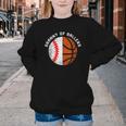 Granny Of Ballers Baseball Basketball Grandma Granny Youth Crewneck Sweatshirt