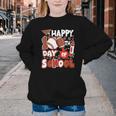 Happy 100 Days Of School Baseball Football PE Teacher Youth Crewneck Sweatshirt