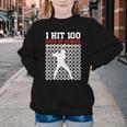 I Hit 100 Days Of School Baseball 100 Day Of School Youth Crewneck Sweatshirt I Hit 100 Days Of School Baseball 100 Day Of School Youth Crewneck Sweatshirt