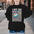I Hit 100 Days Of School Baseball Ice Cream Drip Boys Girls Youth Crewneck Sweatshirt