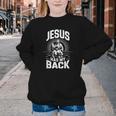 Jesus Has My Back Baseball Faith Motivation Tee Christian Youth Crewneck Sweatshirt Jesus Has My Back Baseball Faith Motivation Tee Christian Youth Crewneck Sweatshirt