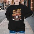 Just A Boy Who Loves Baseball Player Kids Youth Crewneck Sweatshirt