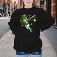 Leprechaun Play Baseball St Patrick's Day Men Kid Boys Youth Crewneck Sweatshirt