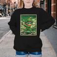 Leprechaun Playing Baseball Japanese Art St Patricks Day Youth Crewneck Sweatshirt