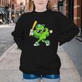 Lucky Shamrock Playing Baseball St Patrick's Kids Boys Youth Crewneck Sweatshirt Lucky Shamrock Playing Baseball St Patrick's Kids Boys Youth Crewneck Sweatshirt