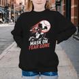Mask On Fear Gone Baseball Catcher Softball Youth Crewneck Sweatshirt Mask On Fear Gone Baseball Catcher Softball Youth Crewneck Sweatshirt
