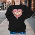 Melting Baseball Drip Heart Softball Player Lover Ice Cream Youth Crewneck Sweatshirt Melting Baseball Drip Heart Softball Player Lover Ice Cream Youth Crewneck Sweatshirt