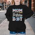Mom Of The Birthday Boy Baseball Ice Cream Drip Matching Youth Crewneck Sweatshirt
