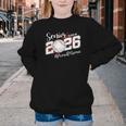 Proud Mama Of A 2026 Senior Baseball Graduation Mom Youth Crewneck Sweatshirt