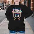 Proud Mom Baseball Player Number 15 Ice Cream Drip Youth Crewneck Sweatshirt Proud Mom Baseball Player Number 15 Ice Cream Drip Youth Crewneck Sweatshirt