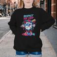 Respect The Drip Baseball Bat Sunglasses Mascot Youth Crewneck Sweatshirt