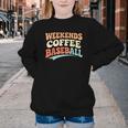 Weekends Coffee Baseball Retro Vibes Youth Crewneck Sweatshirt Weekends Coffee Baseball Retro Vibes Youth Crewneck Sweatshirt