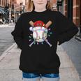 Santa Sports Christmas Baseball Player Youth Crewneck Sweatshirt Santa Sports Christmas Baseball Player Youth Crewneck Sweatshirt