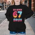 Six Seven Bruh 67 Ice Cream Drip Baseball For Men Women Kids Youth Crewneck Sweatshirt