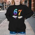 Six Seven Ice Cream Drip Cool Meme 67 Number Baseball Youth Crewneck Sweatshirt Six Seven Ice Cream Drip Cool Meme 67 Number Baseball Youth Crewneck Sweatshirt