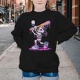 Skeleton Baseball Drip Boys Youth Kids Halloween Youth Crewneck Sweatshirt
