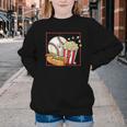 Smiling Baseball Popcorn And Hot-Dog Cartoon Apparel Youth Crewneck Sweatshirt Smiling Baseball Popcorn And Hot-Dog Cartoon Apparel Youth Crewneck Sweatshirt