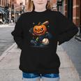 Spooky Halloween Scary Pumpkin Baseball Player Witchy Vibes Youth Crewneck Sweatshirt Spooky Halloween Scary Pumpkin Baseball Player Witchy Vibes Youth Crewneck Sweatshirt