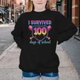 I Survived 100 Days Of School Baseball 100th Day Kids Girls Youth Crewneck Sweatshirt