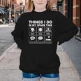 Things I Do Spare Time Baseball Player Men Women Kids Youth Crewneck Sweatshirt