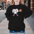 Valentines Day Baseball Ball Heart Dab Boys Kids Men Youth Crewneck Sweatshirt