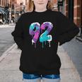 Vintage Baseball 92 Number Youth Crewneck Sweatshirt