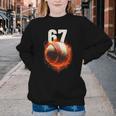 Women's 67 Baseball Boys Birthday Teens Six Seven Brainrot Youth Crewneck Sweatshirt Women's 67 Baseball Boys Birthday Teens Six Seven Brainrot Youth Crewneck Sweatshirt