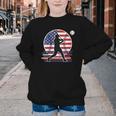 Women's Batter Patriotic American Flag Baseball Silks Youth Crewneck Sweatshirt Women's Batter Patriotic American Flag Baseball Silks Youth Crewneck Sweatshirt