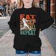 Women's Eat Sleep Baseball Repeat Vintage Player Sport Lover Retro Youth Crewneck Sweatshirt Women's Eat Sleep Baseball Repeat Vintage Player Sport Lover Retro Youth Crewneck Sweatshirt
