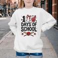 100 Days Of School Coquette Bow Baseball 100th Day Girl Kid Youth Crewneck Sweatshirt 100 Days Of School Coquette Bow Baseball 100th Day Girl Kid Youth Crewneck Sweatshirt