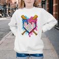 Baseball Boys Ice Cream Drip Baseball Youth Crewneck Sweatshirt