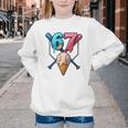 Baseball Ice Cream Drip 67 Six Seven Gen Alpha Slang Meme Youth Crewneck Sweatshirt