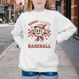 Boys & Women Men Baseball Valentine With Hearts Sporty Love Youth Crewneck Sweatshirt