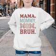Mama Mommy Mom Bruh Baseball Mom Life Youth Crewneck Sweatshirt