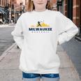 Milwaukee Baseball Minimalist City Skyline Baseball Lover Youth Crewneck Sweatshirt Milwaukee Baseball Minimalist City Skyline Baseball Lover Youth Crewneck Sweatshirt