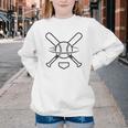 Minimalist Baseball Clean Sports Graphic Tee For Fan Players Youth Crewneck Sweatshirt