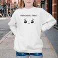 No Baseball Today Minimalist Sad Face Baseball Lover Youth Crewneck Sweatshirt No Baseball Today Minimalist Sad Face Baseball Lover Youth Crewneck Sweatshirt